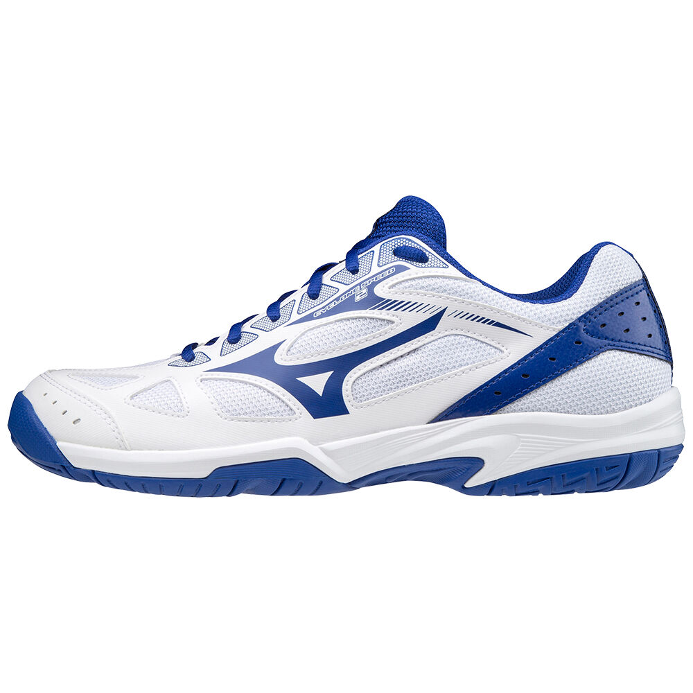 Mizuno Men's Cyclone Speed 2 Volleyball Shoes White/Blue (V1GA198019-JYB)